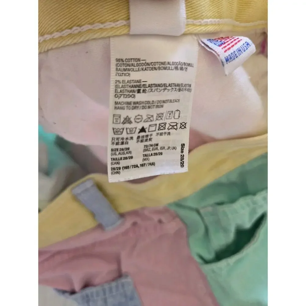 American Apparel Womens Pastel Colorblock Mom Shorts 90s Vtg Inspired - Picture 5 of 7